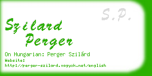 szilard perger business card